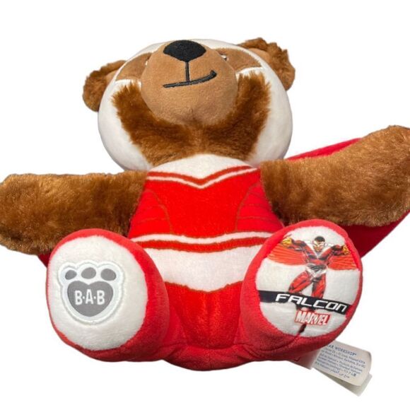 BUILD A Bear Marvel Avengers Falcon Bear Plush with Winged Cape 8 inch Retired - Picture 4 of 12